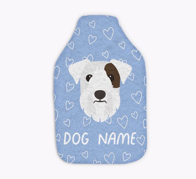 Heart Pattern: Personalised {breedFullName} Hot Water Bottle